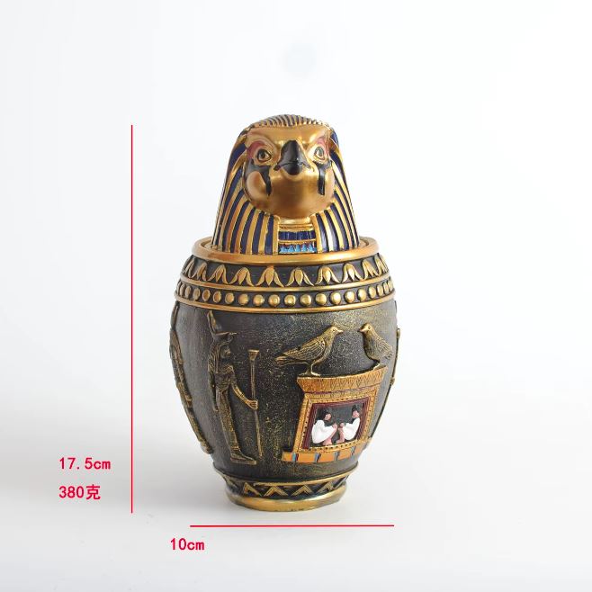 Tarro de almacenamiento de arte egipcio
