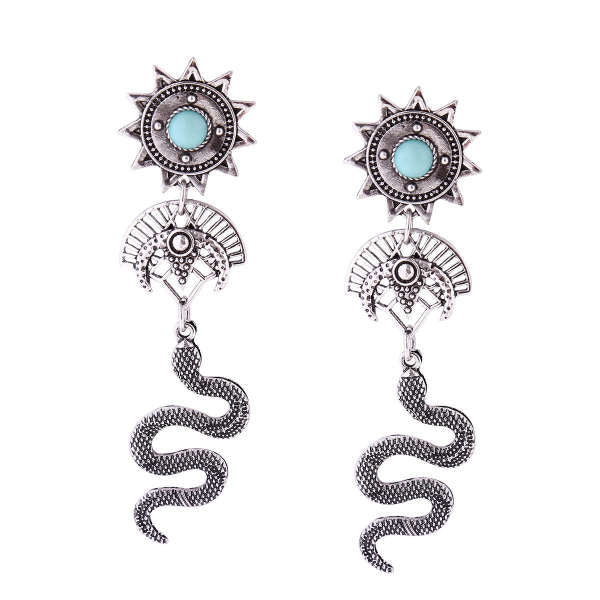 Boucles d'oreille Égyptienne <br> Serpent solaire