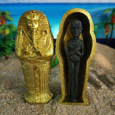 Statue Égyptienne <br> Sarcophage & Momie (9,5 cm)