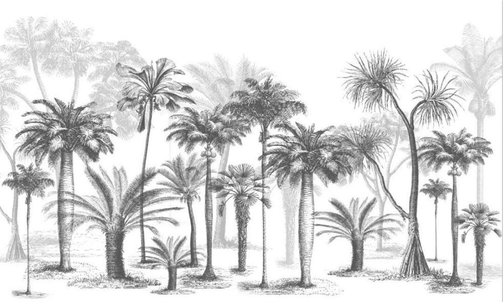 Papier peint Mural 3D foret exotique du Oasis