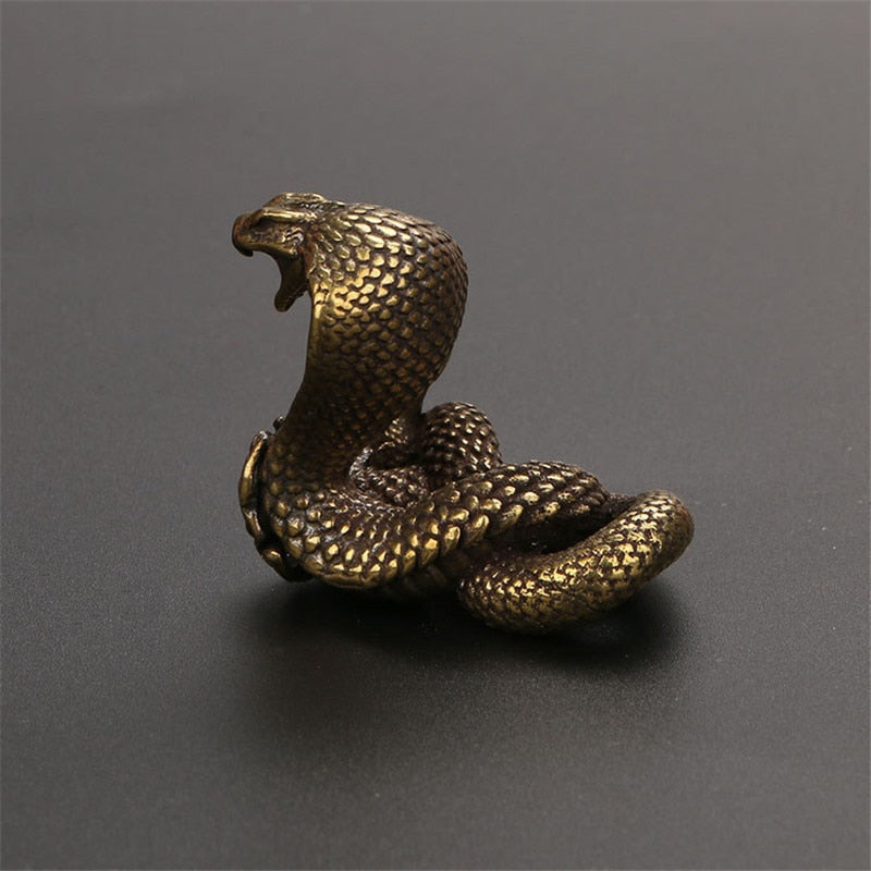 Statue antique en bronze Cobra