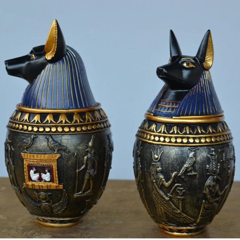 Tarro de almacenamiento de arte egipcio