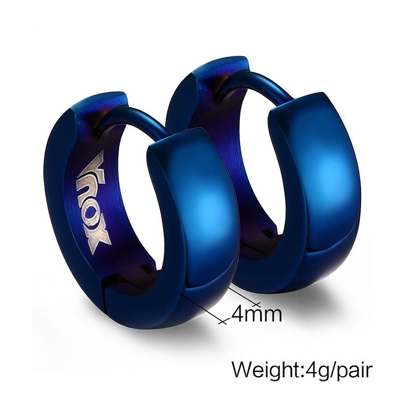 Boucle d'oreille créoles homme en acier unique