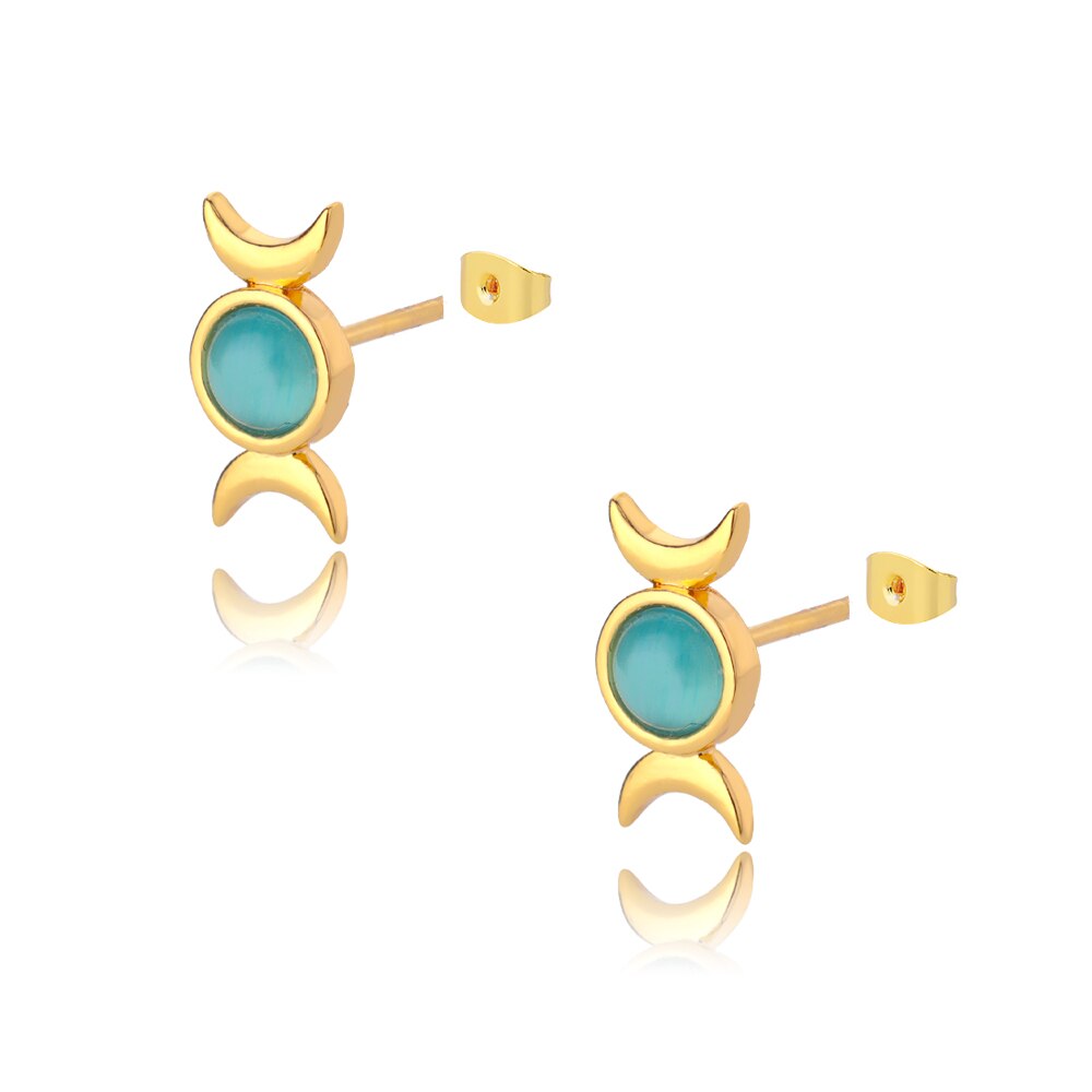 Boucle d'oreille égyptinne étoile de lune
