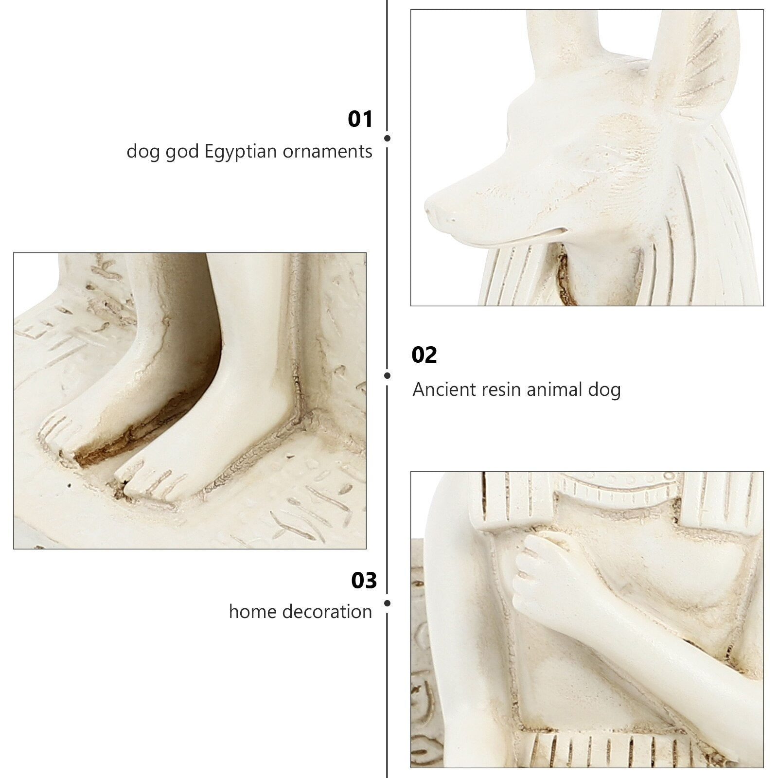 Estatua del dios egipcio Anubis sentado