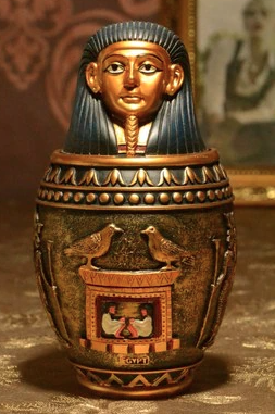 Tarro de almacenamiento de arte egipcio