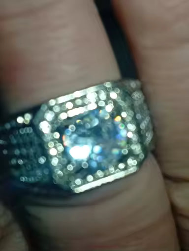 Bague en argent moissanite blanc éternité