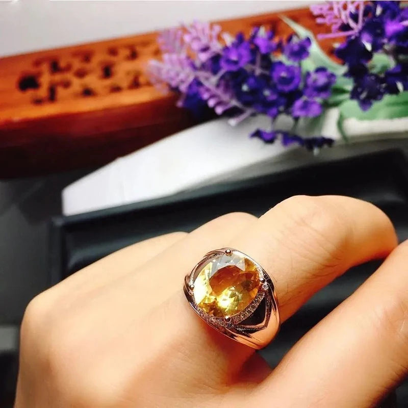 Bague 3 dimensionelle en citrine