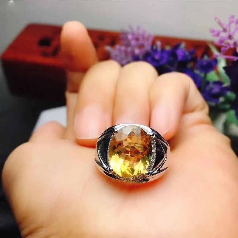 Bague 3 dimensionelle en citrine