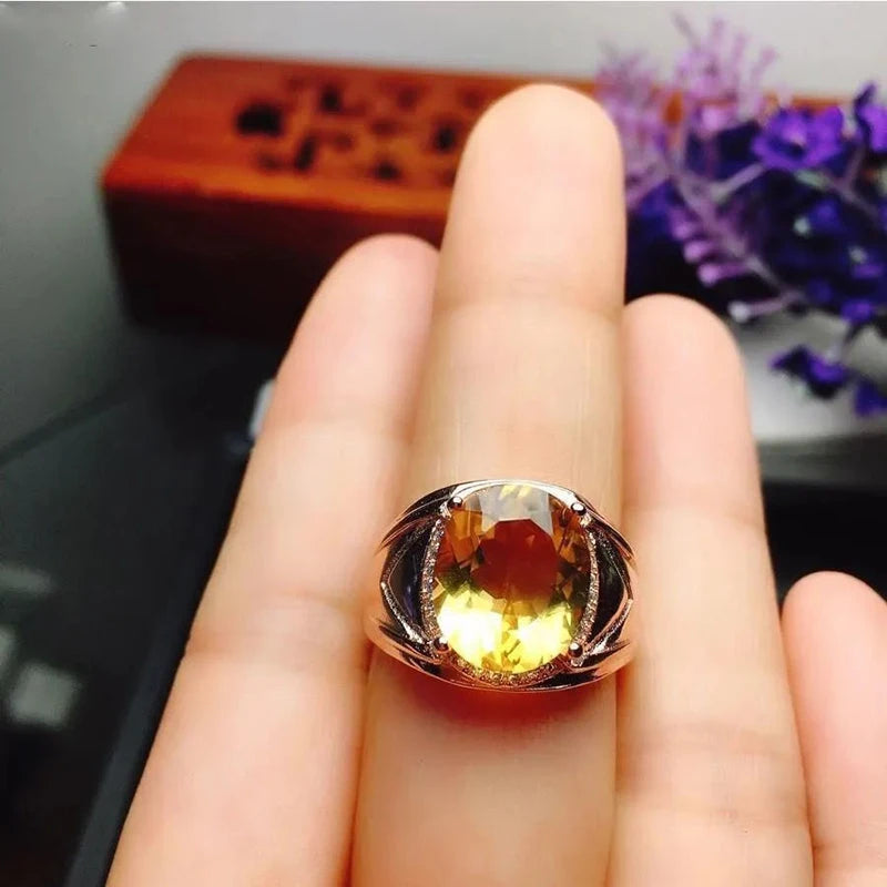 Bague 3 dimensionelle en citrine