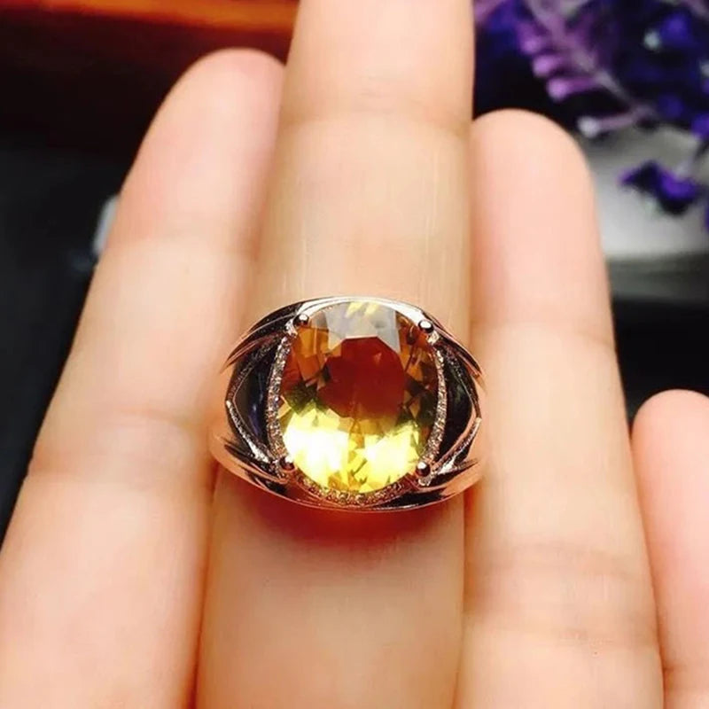 Bague 3 dimensionelle en citrine