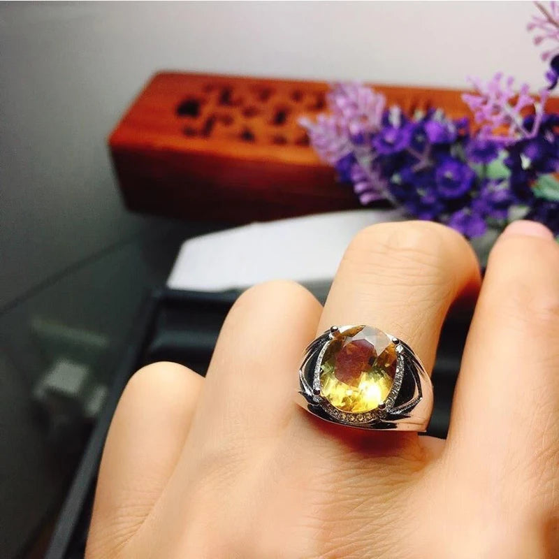 Bague 3 dimensionelle en citrine