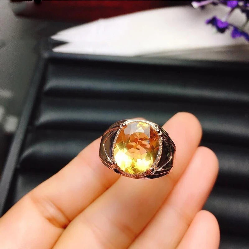 Bague 3 dimensionelle en citrine