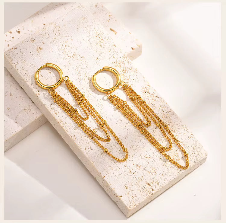 Boucles d'oreilles en chaîne banquet