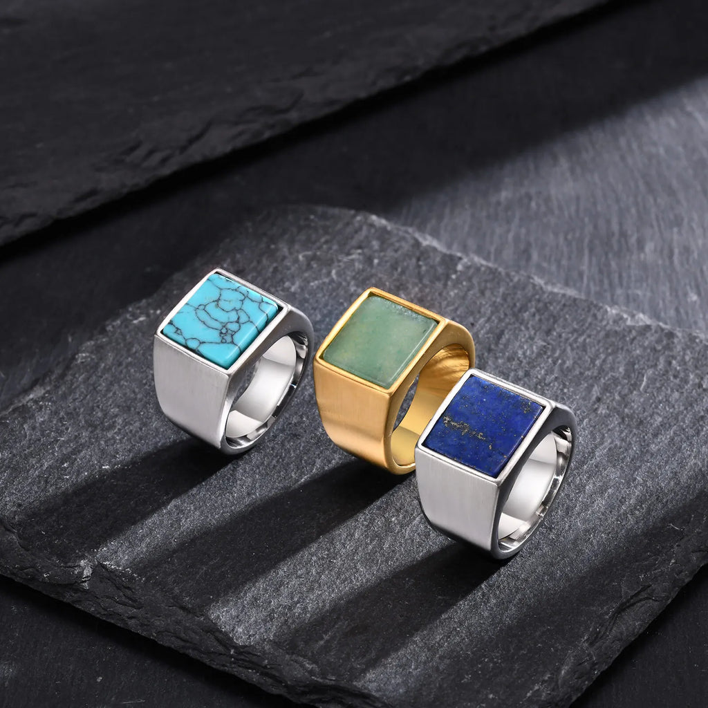Bague en pierre verte