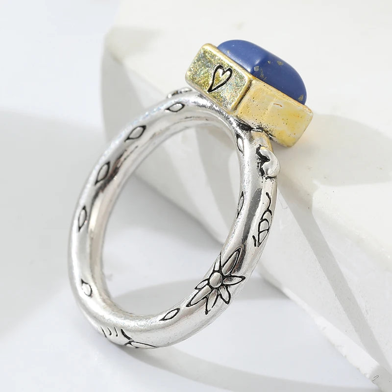 Bague en anneau égyptienne classique Lapis Lazuli