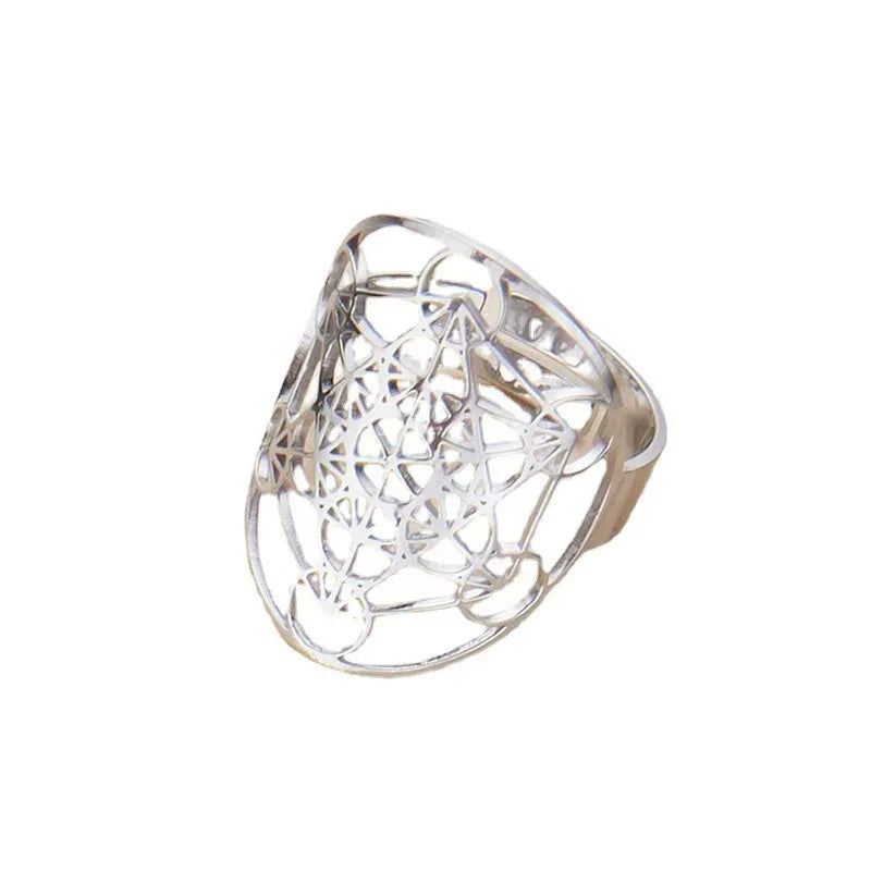 Bague ovale aux six étoiles célestes