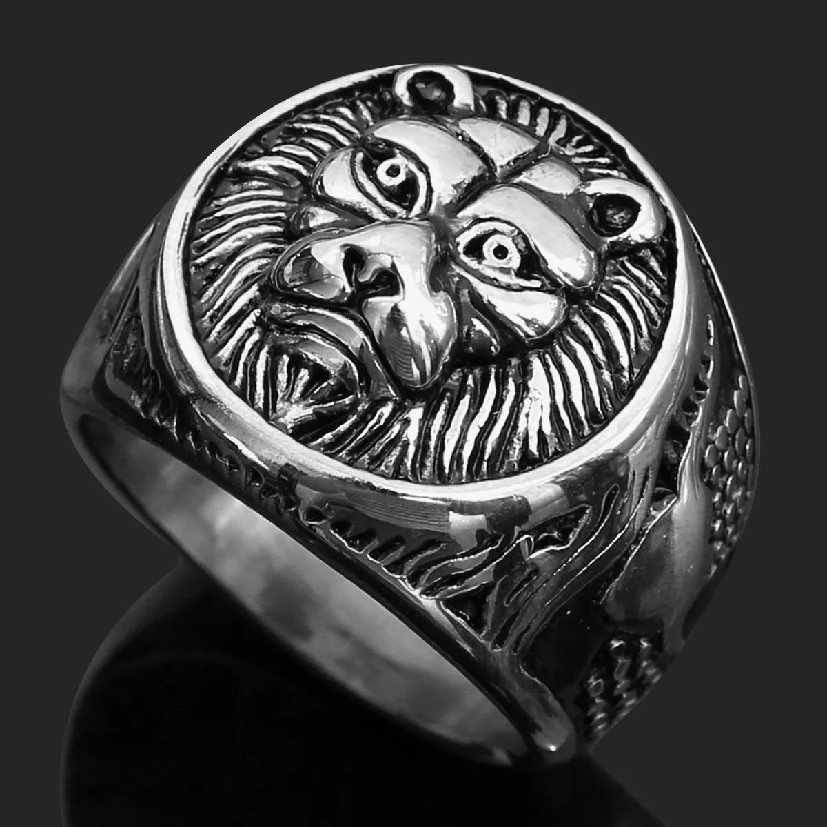 Bague égyptienne en acier Rune de Miysis