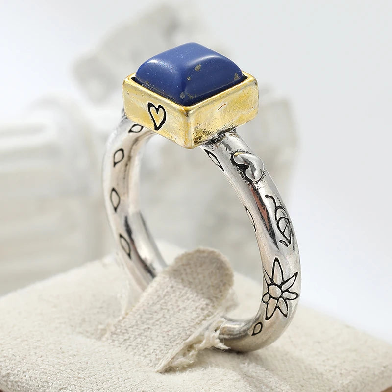 Bague en anneau égyptienne classique Lapis Lazuli