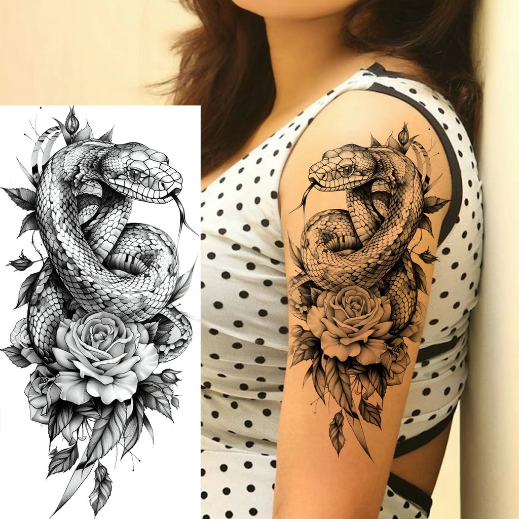 Tatouages rose serpent