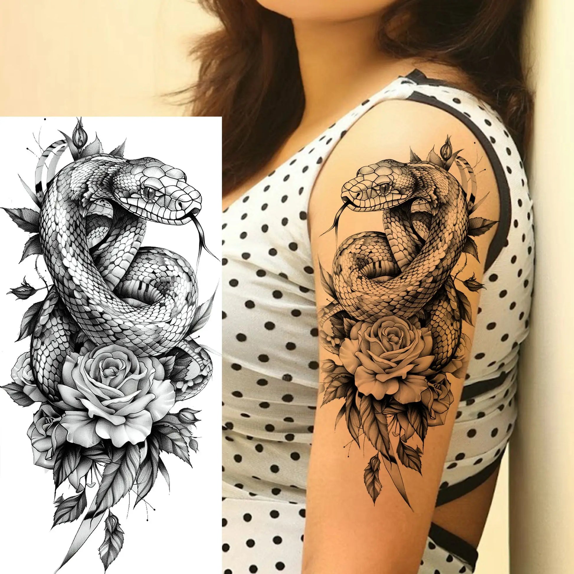 Tatouages rose serpent