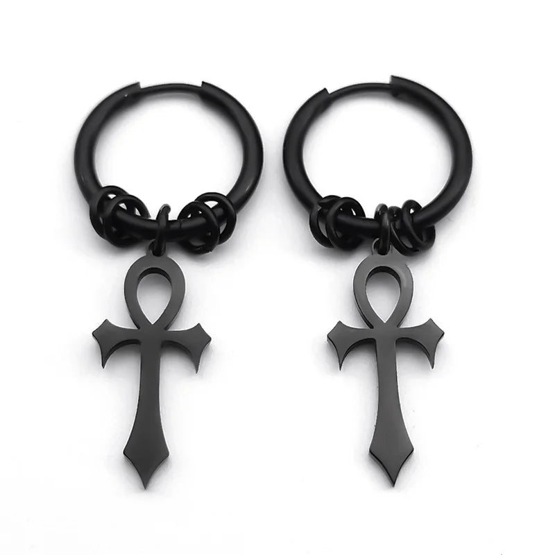 Boucle d'oreille croix rituelle égyptienne de Ankh