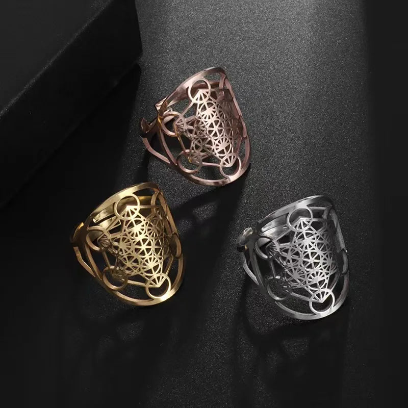 Bague ovale aux six étoiles célestes