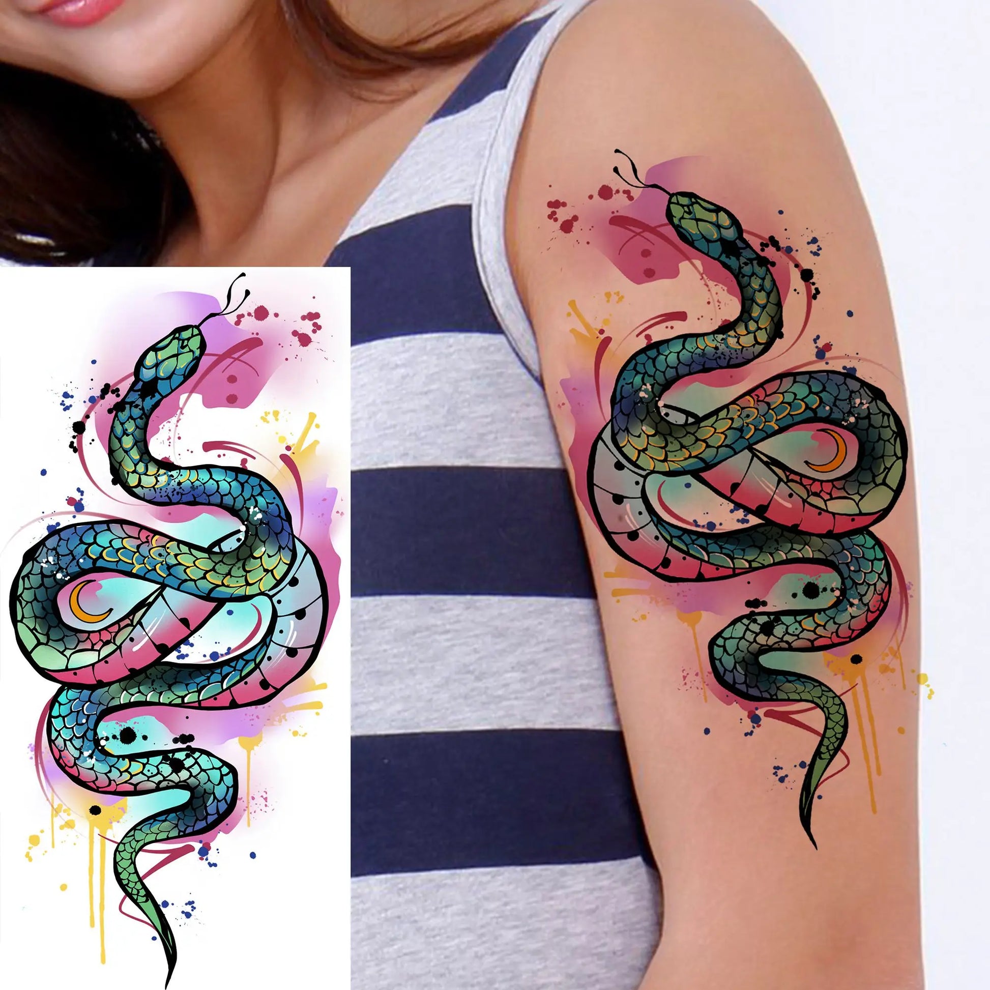 Tatouages rose serpent