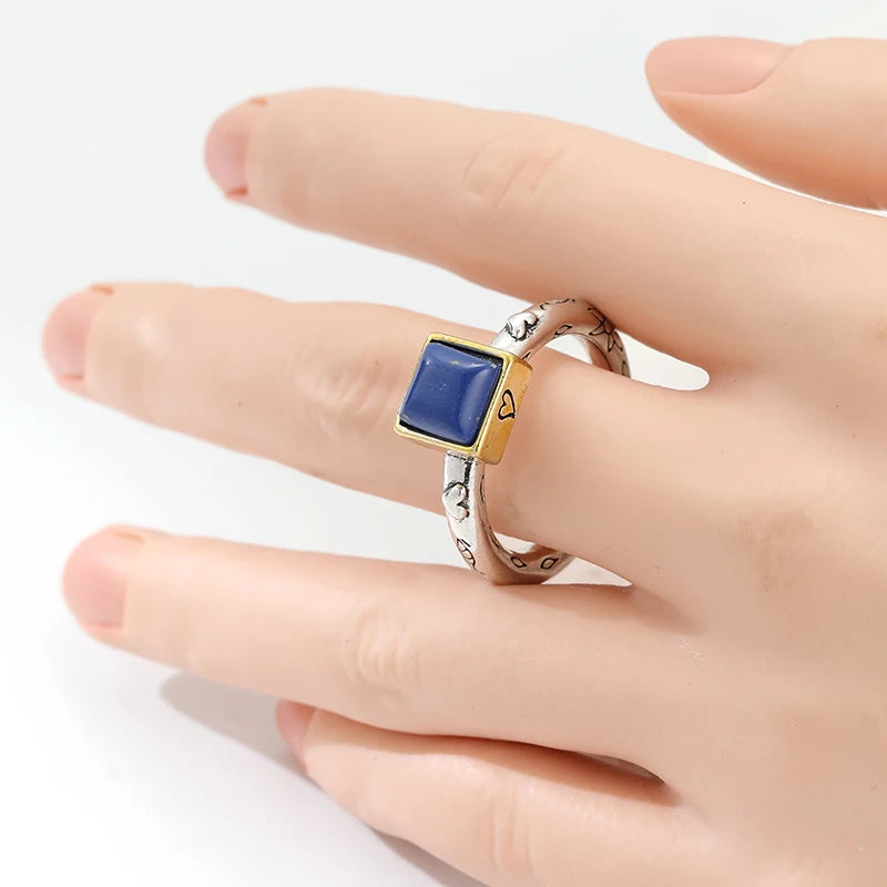 Bague en anneau égyptienne classique Lapis Lazuli