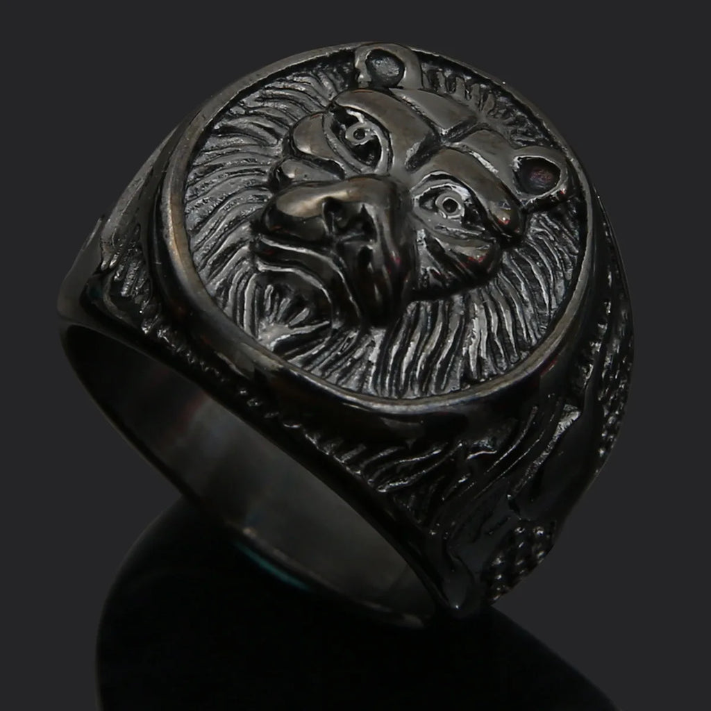 Bague égyptienne en acier Rune de Miysis