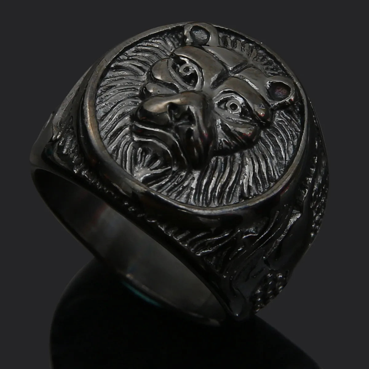 Bague égyptienne en acier Rune de Miysis