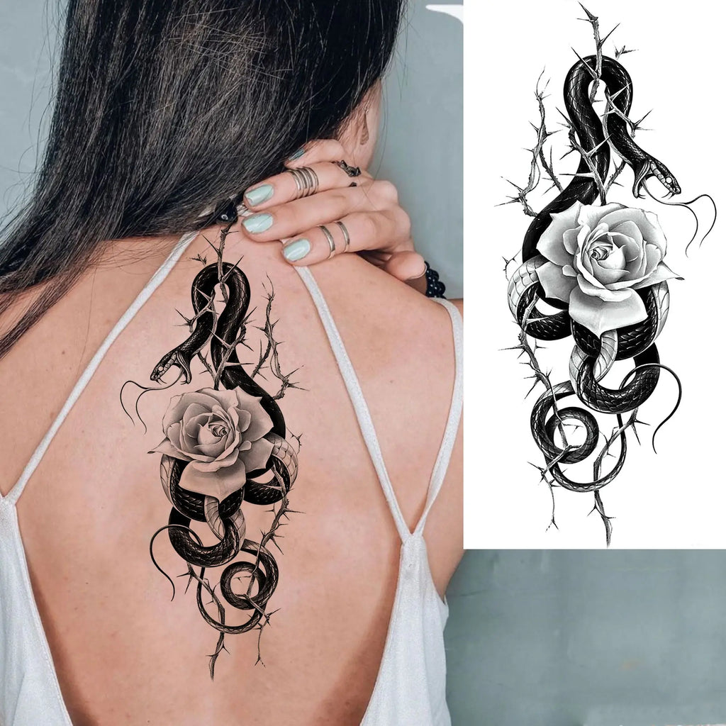 Tatouages rose serpent