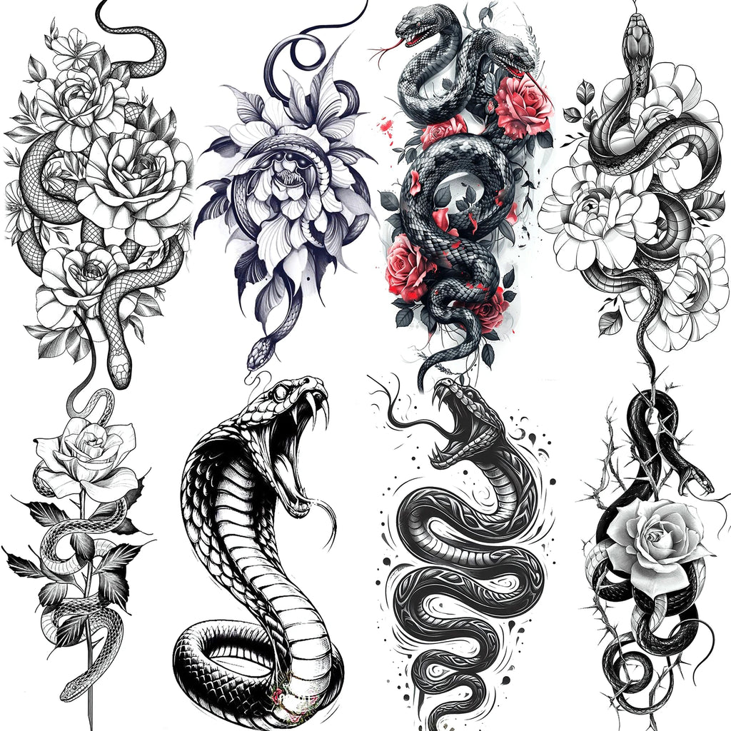 Tatouages rose serpent
