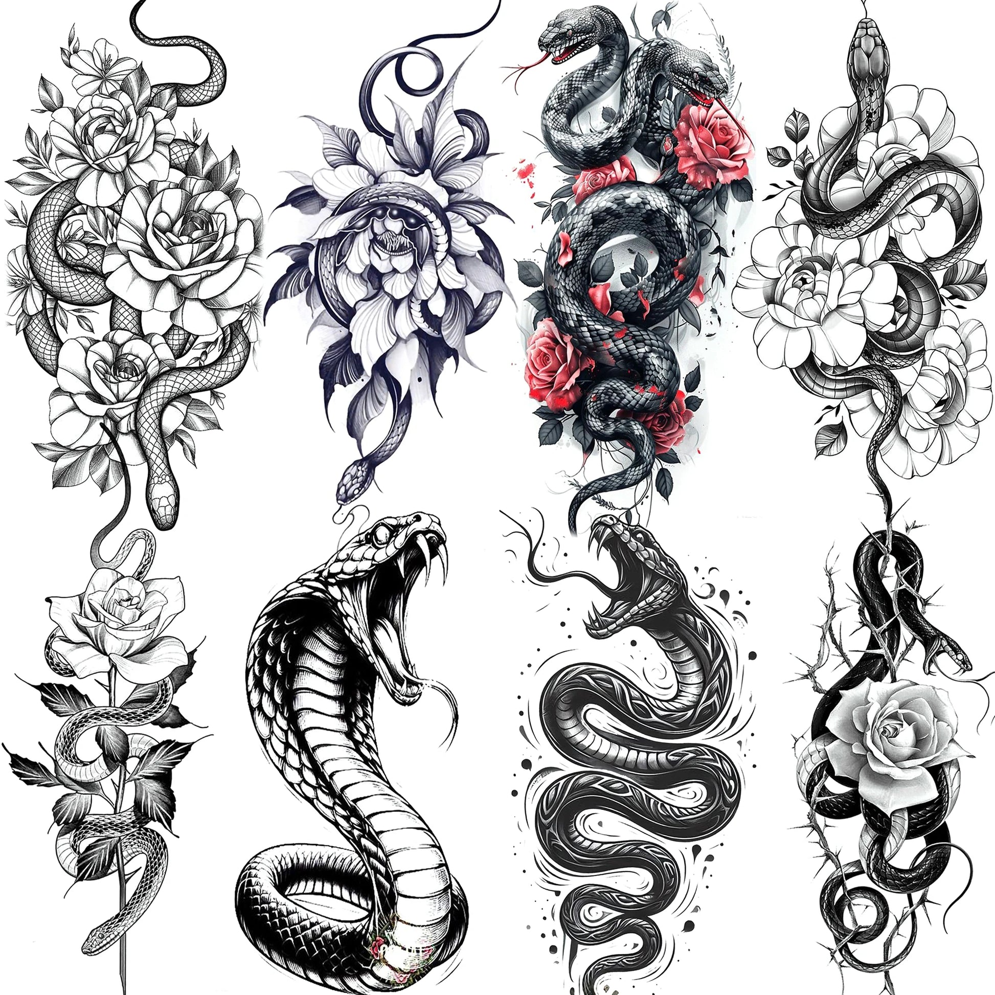 Tatouages rose serpent