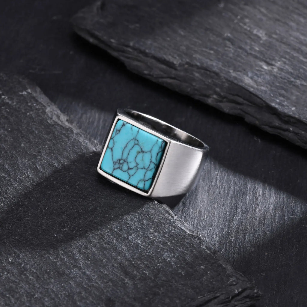 Bague en pierre verte