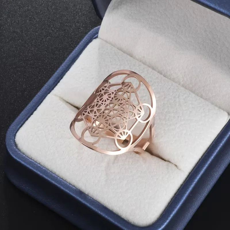 Bague ovale aux six étoiles célestes