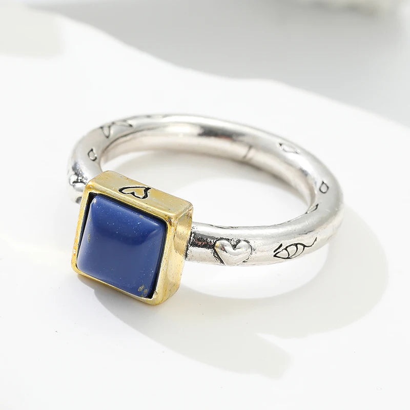 Bague en anneau égyptienne classique Lapis Lazuli