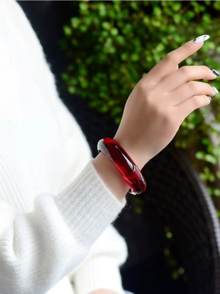 Bracelet égyptien naturel en cire d'abeille ambrée