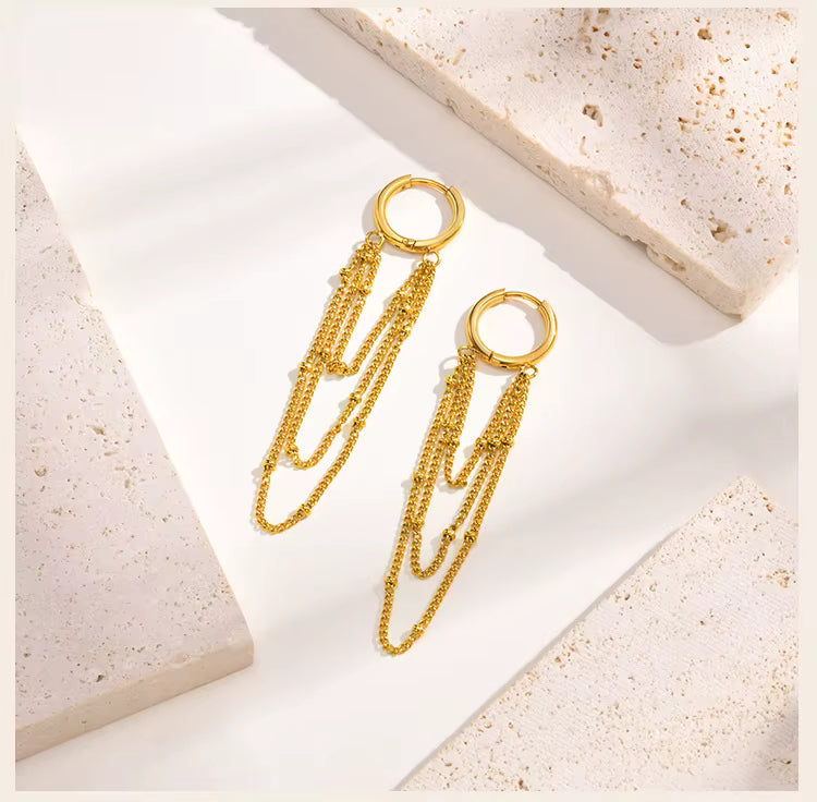 Boucles d'oreilles en chaîne banquet