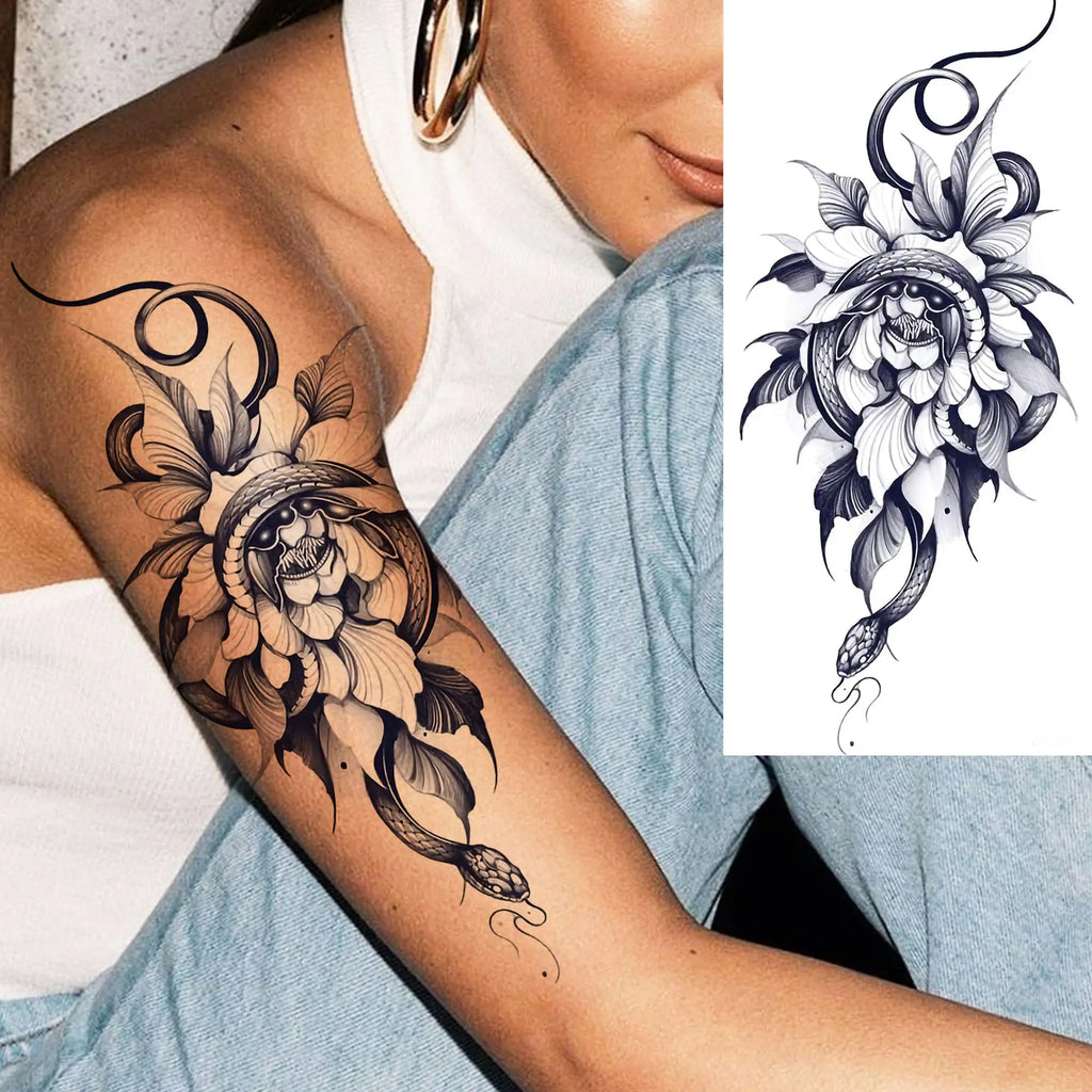 Tatouages rose serpent