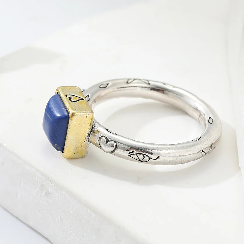 Bague en anneau égyptienne classique Lapis Lazuli