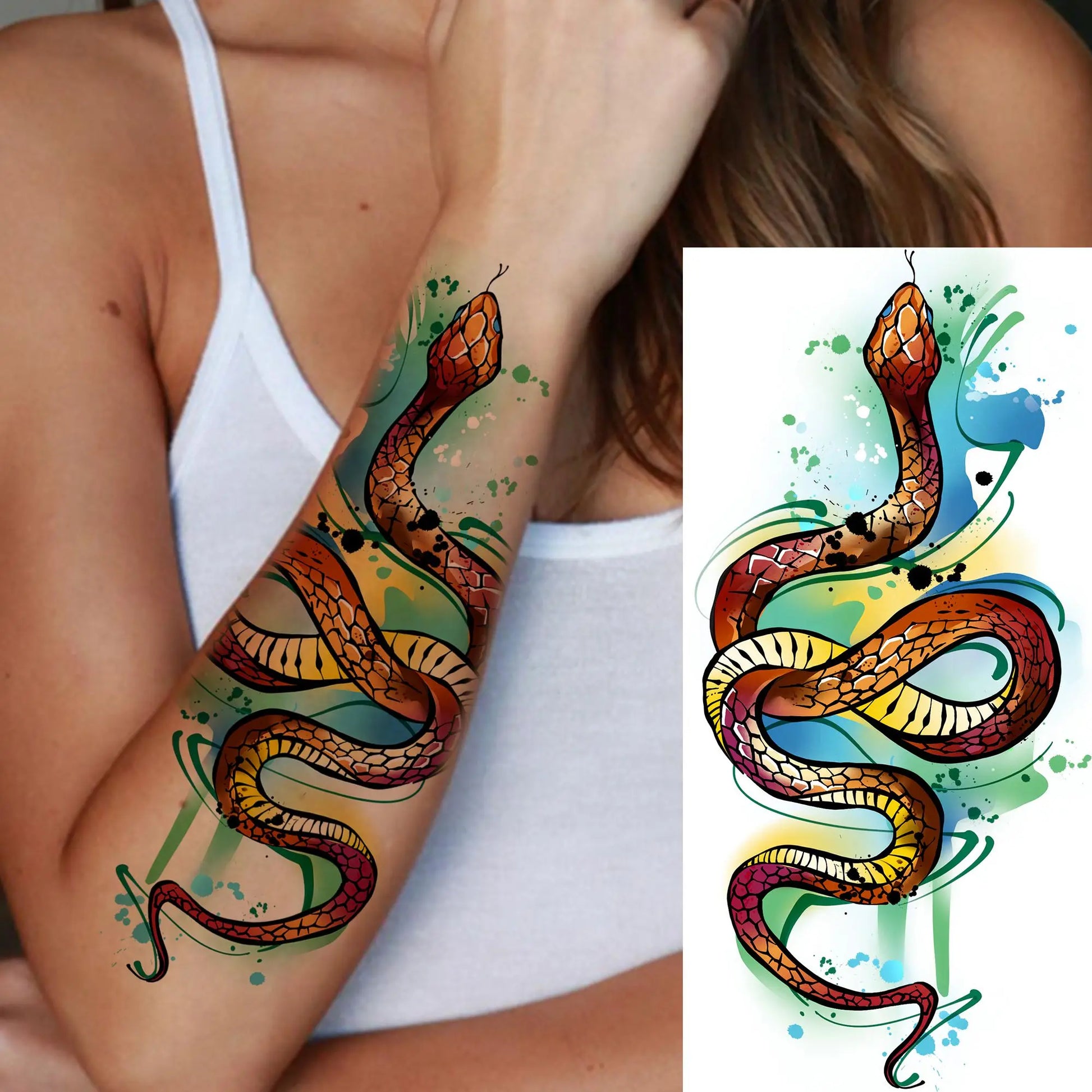 Tatouages rose serpent