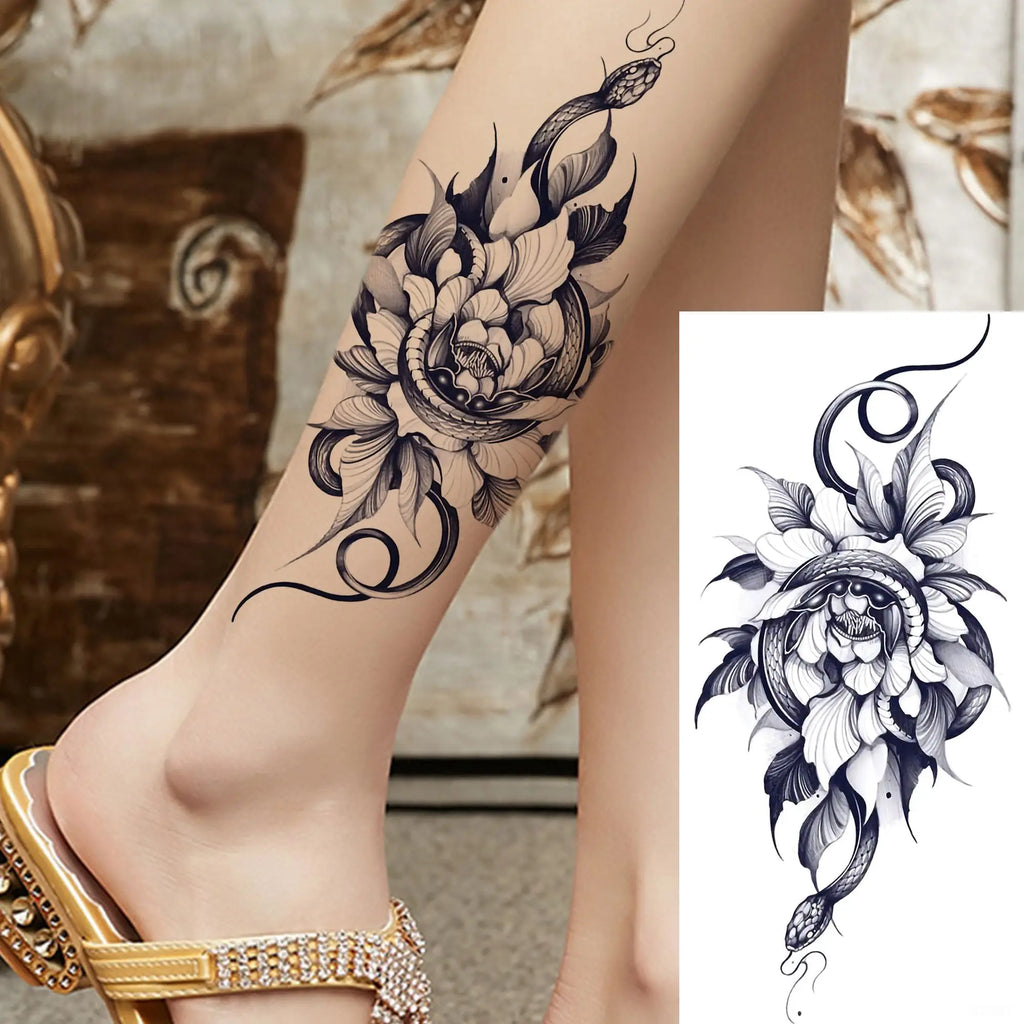 Tatouages rose serpent