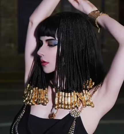 traje egipcio<br> Peluca de Cleopatra