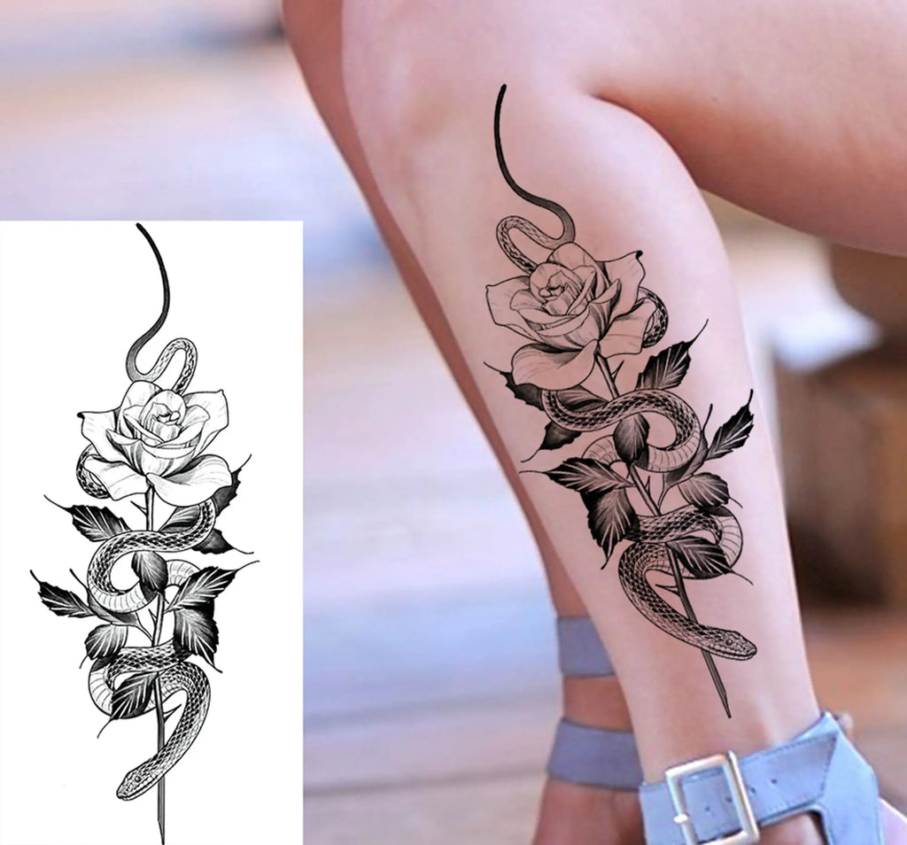 Tatouages rose serpent