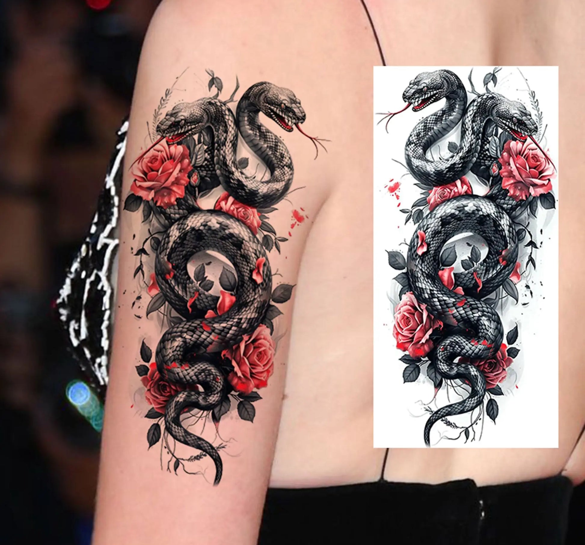 Tatouages rose serpent