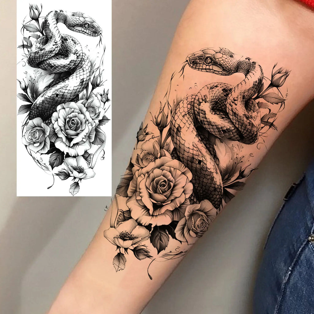 Tatouages rose serpent