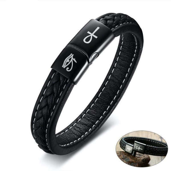 Bracelet Égyptien <br> Symbole Oudjat & Ankh