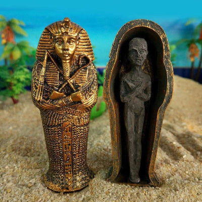 estatua egipcia<br> Sarcófago y Momia (9,5 cm)