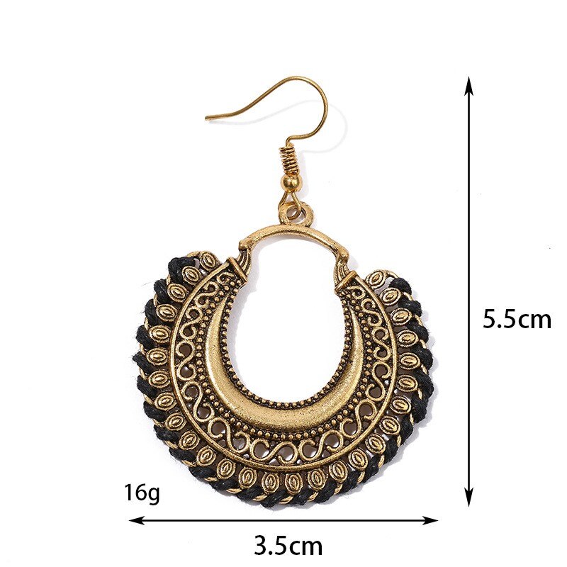 Pendientes lazo luna egipcia